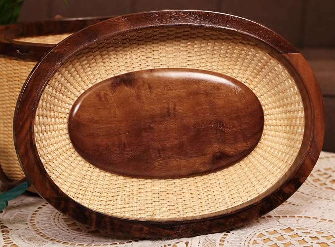 Nantucket Style Basket Picnic Basket Rattan Handmade Products Woven Sewing - Image 2
