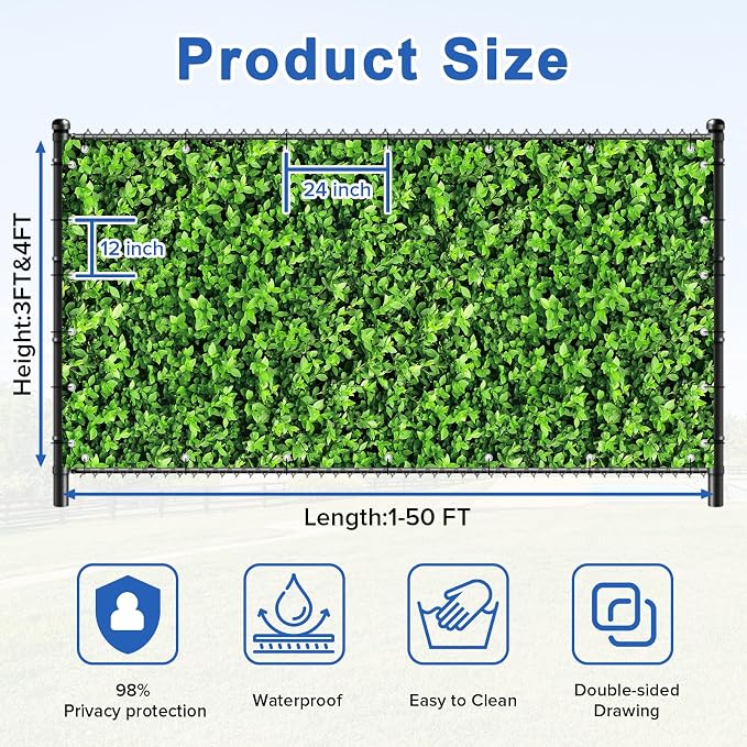 UPGRADE 4'x47'Customized PVC Privacy Fence Screen - Image 3