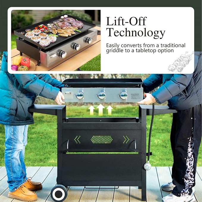 Sophia & William 28-Inch Flat Top Grill - Image 4