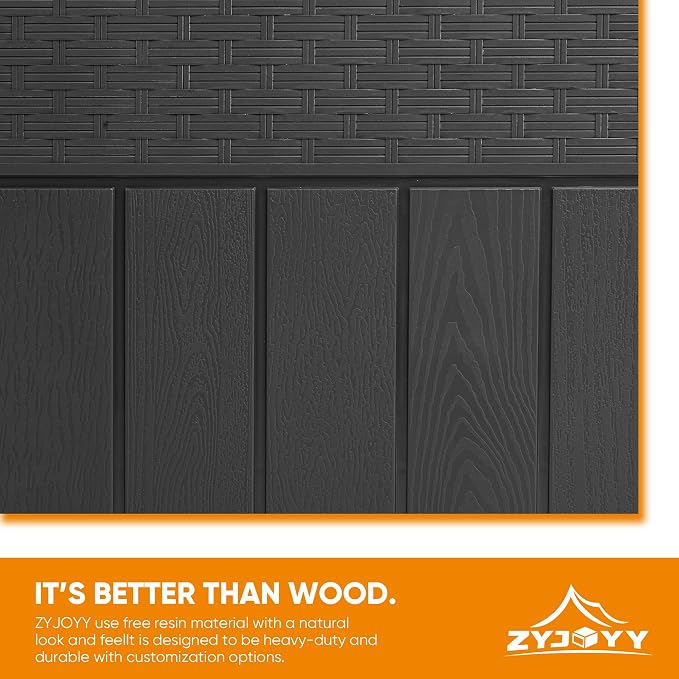 ZYJOYY 33 Gallon Resin Deck Box, Weatherproof Outdoor Storage Box - Image 5