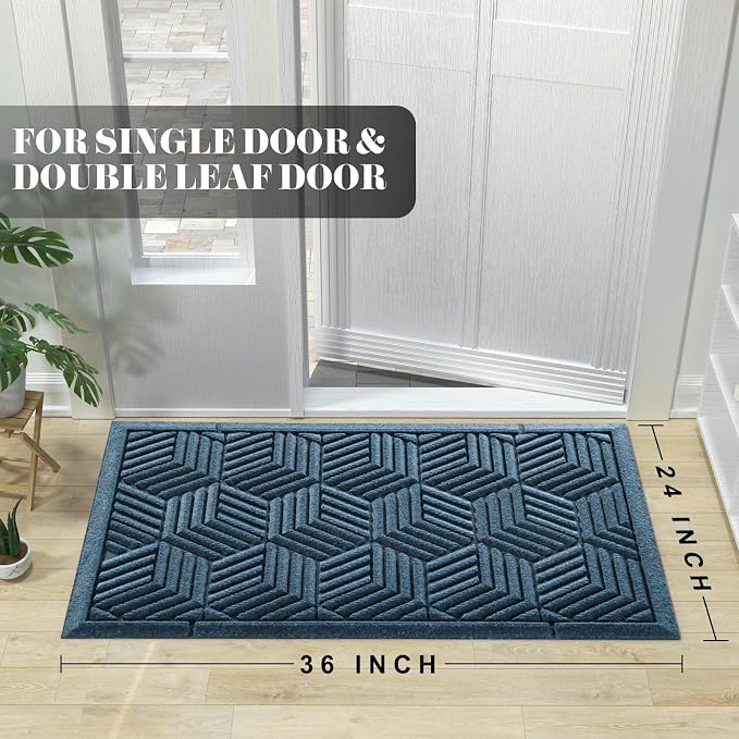 Yimobra Extra Large Door Mat 36x24, All-Season Waterproof Outdoor Mats - Image 2