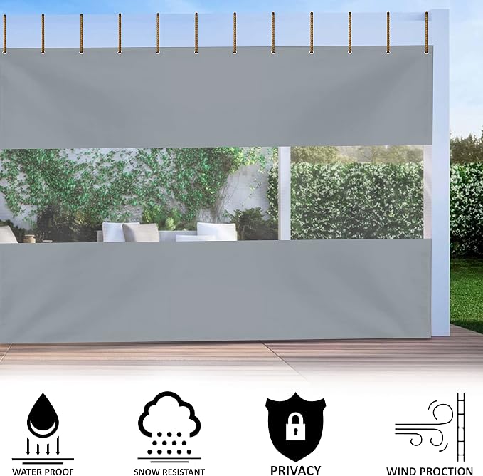 Covers & all Outdoor Clear Panel Curtain, 12 oz Vinyl Outdor Curtains - Image 3