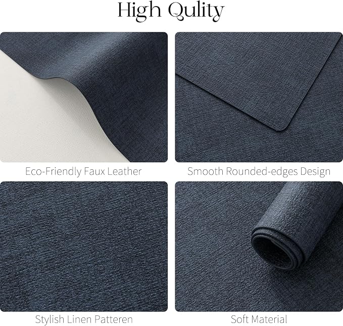 MOSAYT Placemats Set of 8, Heat Resistant Vinyl Place Mats - Image 5