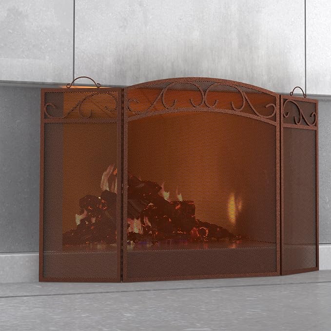 Fire Beauty Fireplace Screen 3 Panel by FireBeauty