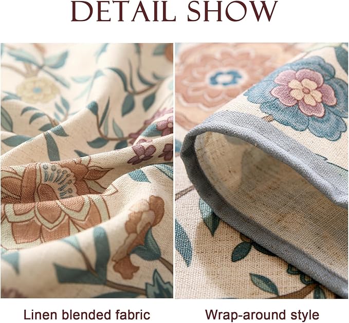 Designer Linen Square Tablecloth, Vintage William Morris Floral Table Cloth - Image 6