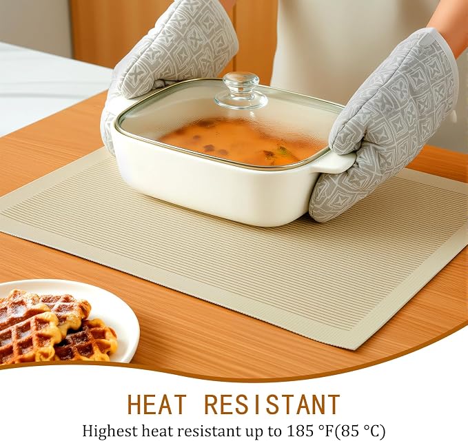 Placemats Set of 6, Faux Leather Placemats, Waterproof - Image 2