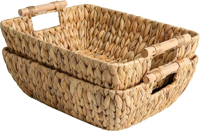 StorageWorks Hand-Woven Jumbo Storage Baskets by StorageWorks