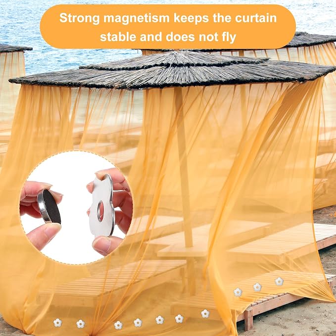 12 PCS Flower Shaped Outdoor Tablecloth Weights, Stainless Steel Table Weights - Image 5