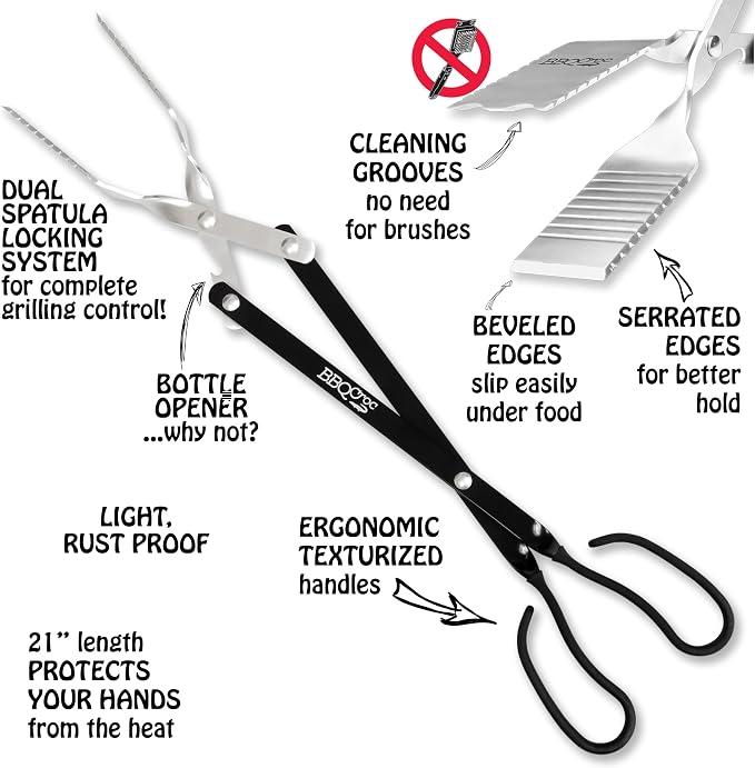 3-in-1 Barbecue Tool 21-inch by BBQ Croc - Image 3