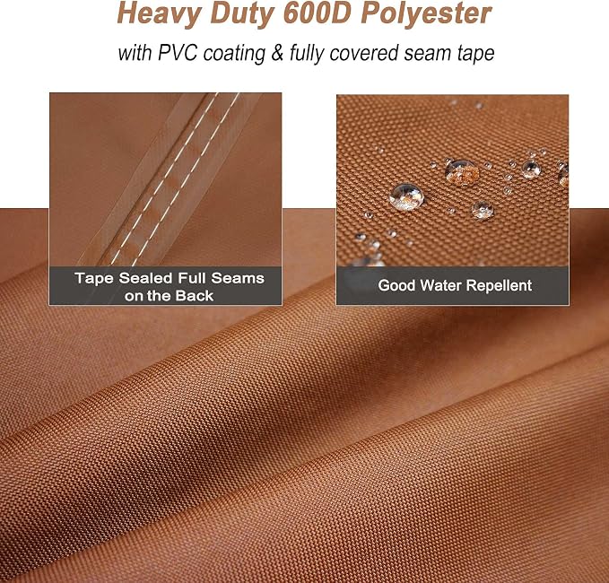 NettyPro Square Patio Table Cover 80 x 80 Inch, Waterproof 600D Heavy Duty - Image 2