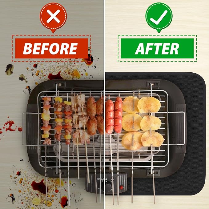 Under Grill Mat for Outdoor Grill, 24 x 31 Inchs Heat Resistant Grill Mat for - Image 2