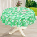 misaya Round Waterproof Vinyl Table Cloth, Wipeable Tablecloth by misaya