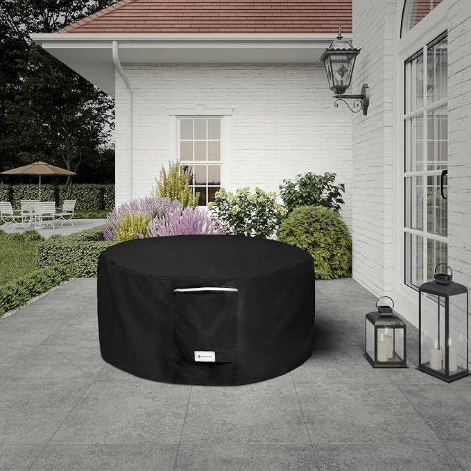 Seal Skin Covers Outdoor Fire Pit Cover – Round 28” Dia X 16”H, Heavy Duty - Image 6