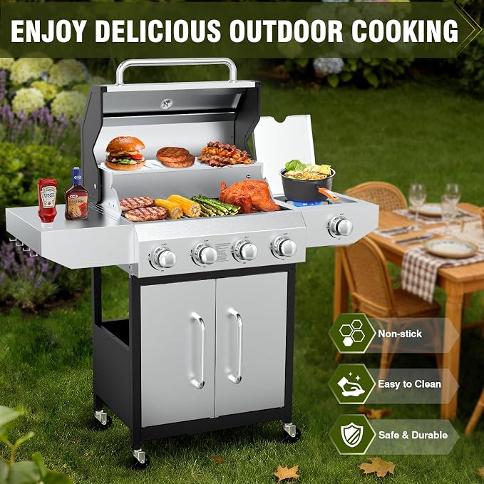 BESTFIRE 60, 000 BTU 4+1 Burner Propane Gas Grill - Image 7