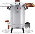 3-in-1 Stainless Steel Smoker Barrel Grill Premium – Portable Charcoal BBQ by InGrill