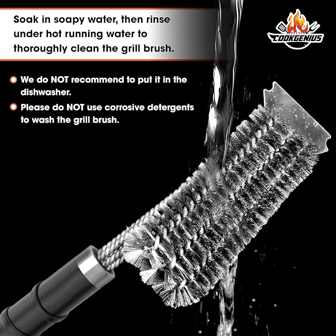Grill Brush with Scraper for BBQ Grills – 18 Inch Long Handle BBQ Grill Cleaner - Image 6