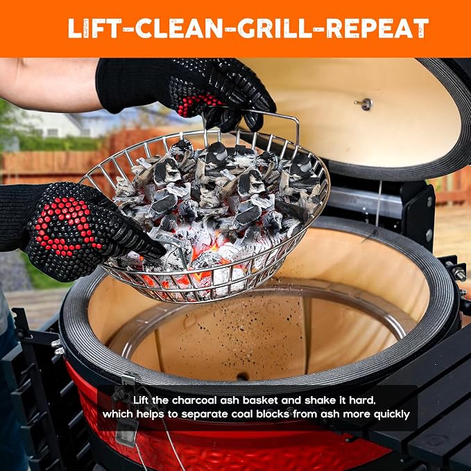 only fire Charcoal Ash Basket, Stainless Steel Charcoal Holder - Image 4