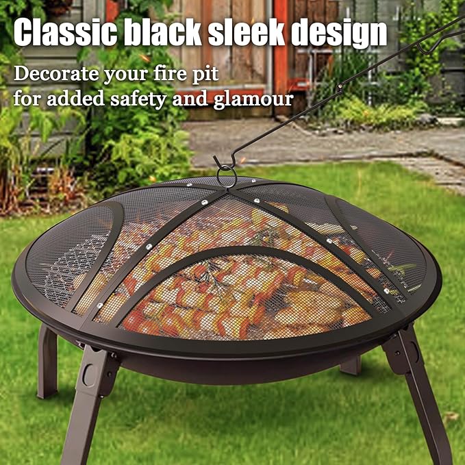 Fire Pit Spark Screen, Upgraded 36 Inch Outdoor Fire Pit Screen - Image 3