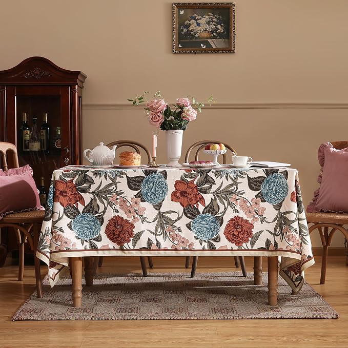 Designer French Linen Small Tablecloth - Image 3