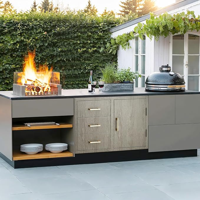 Stainless Steel Outdoor Kitchen Door Drawer Combo 38.2" W x 20.5" H x 22.6" D - Image 2