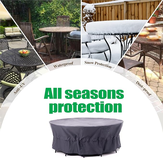 F&J Outdoors Patio Furniture Covers, Heavy Duty Tear Resistant Waterproof UV - Image 8