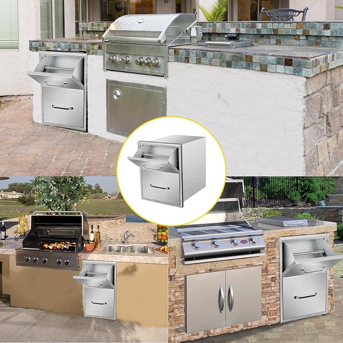 Outdoor Kitchen Drawers with Paper Towel Holder 16" W x 20" H x 20" D Flush - Image 6
