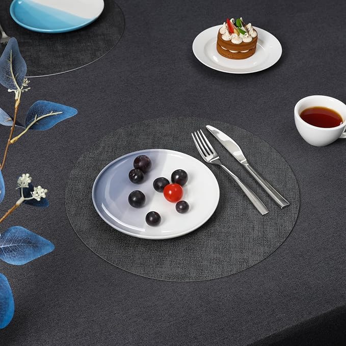 Myir JUN Round Placemats Dual Sided, Faux Leather Place Mats Set of 4 Indoor - Image 8