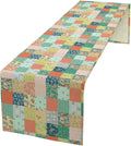 Boho Floral Patchwork Table Runner, Colorful Flower Print Rustic Farmhouse by Unknown