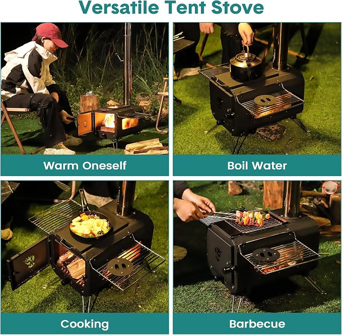 Wood Burning Stove, Hot Tent Stove, Folding Portable Wood Stove - Image 8