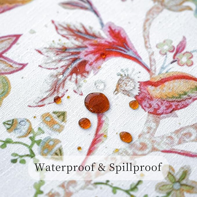 Outdoor Rectangle Tablecloth Linen Textured Waterproof Spillproof Table Cloth - Image 4