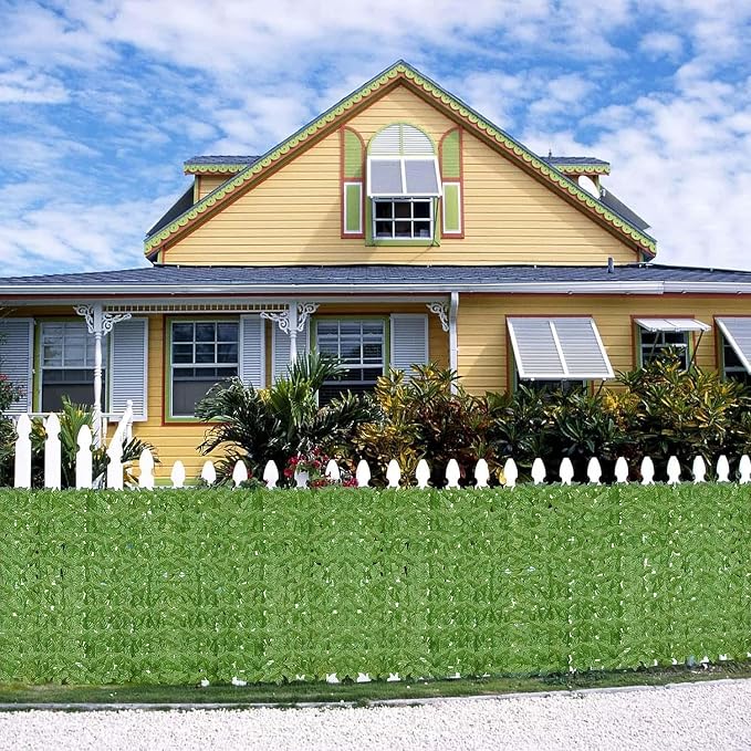 Artificial Ivy Privacy Fence Wall Screen, 200x40 in UV-Anti Faux Greenery - Image 8