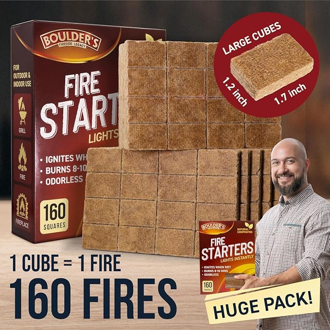 Fire Starter Cubes, Outdoor Fire Pit, Wood Stove, Logs - Image 2