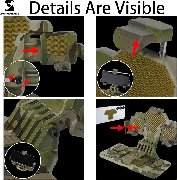 Tactical Phone Holder Available in Full Size Plate Carrier Phone Mount Adjust - Image 3