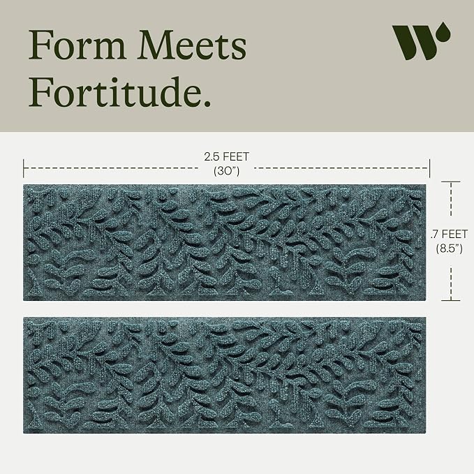 Bungalow Flooring Waterhog Stair Treads – 8 1/2 x 30 Inches, Water-Trapping - Image 3