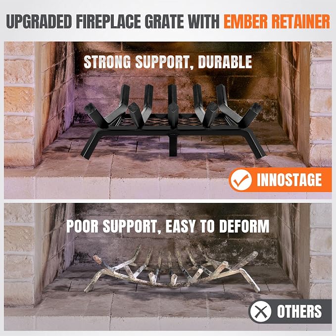 Fireplace Grates with Ember Retainer - Image 6
