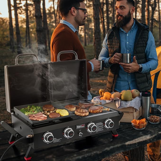 Royal Gourmet GD4002TP 4 Burner Propane Gas Grill and Griddle Combo - Image 3
