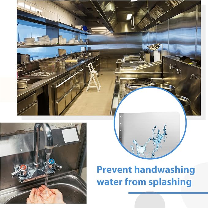 Therwen 2 Pcs Stainless Steel Side Splash Guard - Image 7
