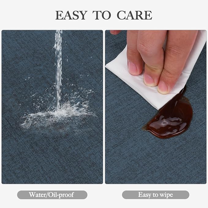 Faux Leather Heat Resistant Placemats Set of 4 – Waterproof Oilproof Wipeable - Image 3