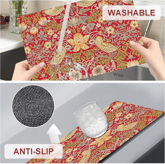 Strawberry Thief Red Placemats - Image 5