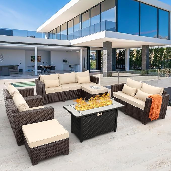 7 PCS Patio Furniture Set Outdoor Patio Furniture by RattanStar