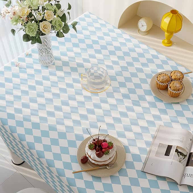 Rectangle Table Cloth, 100% Waterproof Tablecloth Oil Proof Spill Proof Vinyl - Image 9