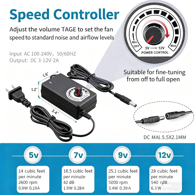 Martians BBQ Blower Fan - 97mm x 33mm - 12V - Image 5
