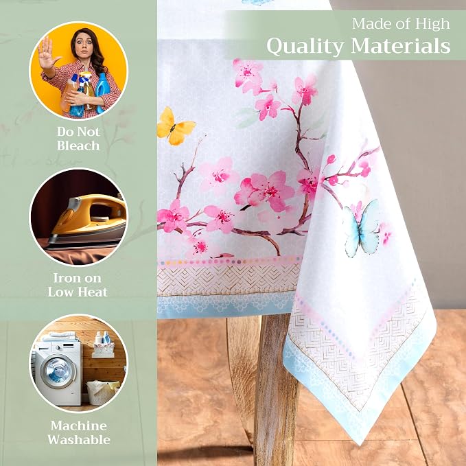 Maison d' Hermine Table Cloth Rectangle Table 100% Cotton 60 x 90 Inches - Image 3