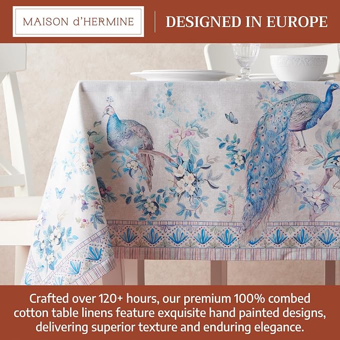 Maison d' Hermine Premium Table Cloth Square Table 100% Combed Cotton 70 x 70 - Image 3
