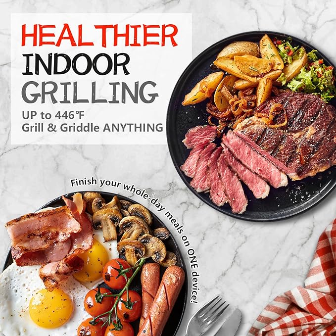 Smokeless Indoor Grill, CUSIMAX Electric Grill - Image 5