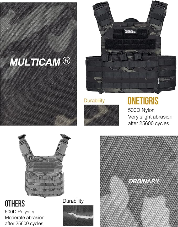 OneTigris DOOM Tactical Vest, Adjustable Airsoft Vest MOLLE Vest - Image 3