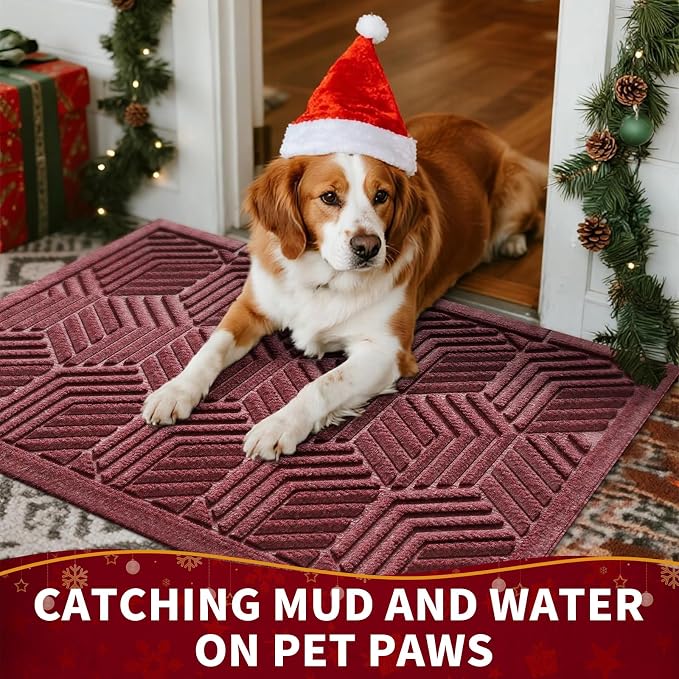 Yimobra Large Door Mat 47x32, All-Season Waterproof Outdoor Mats - Image 4