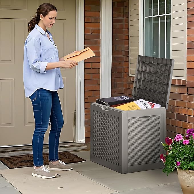 30 Gallon Outdoor Storage Deck Box Waterproof, Garden Tool, Backyard Cushion - Image 8