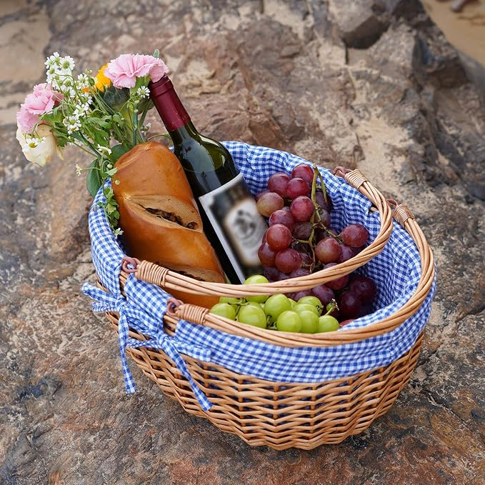 G GOOD GAIN Wicker Picnic Basket - Image 6