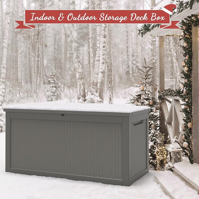 KAMABOKO 260 Gallon Outdoor Storage Box, Resin Deck Boxes Indoor and outdoor - Image 5